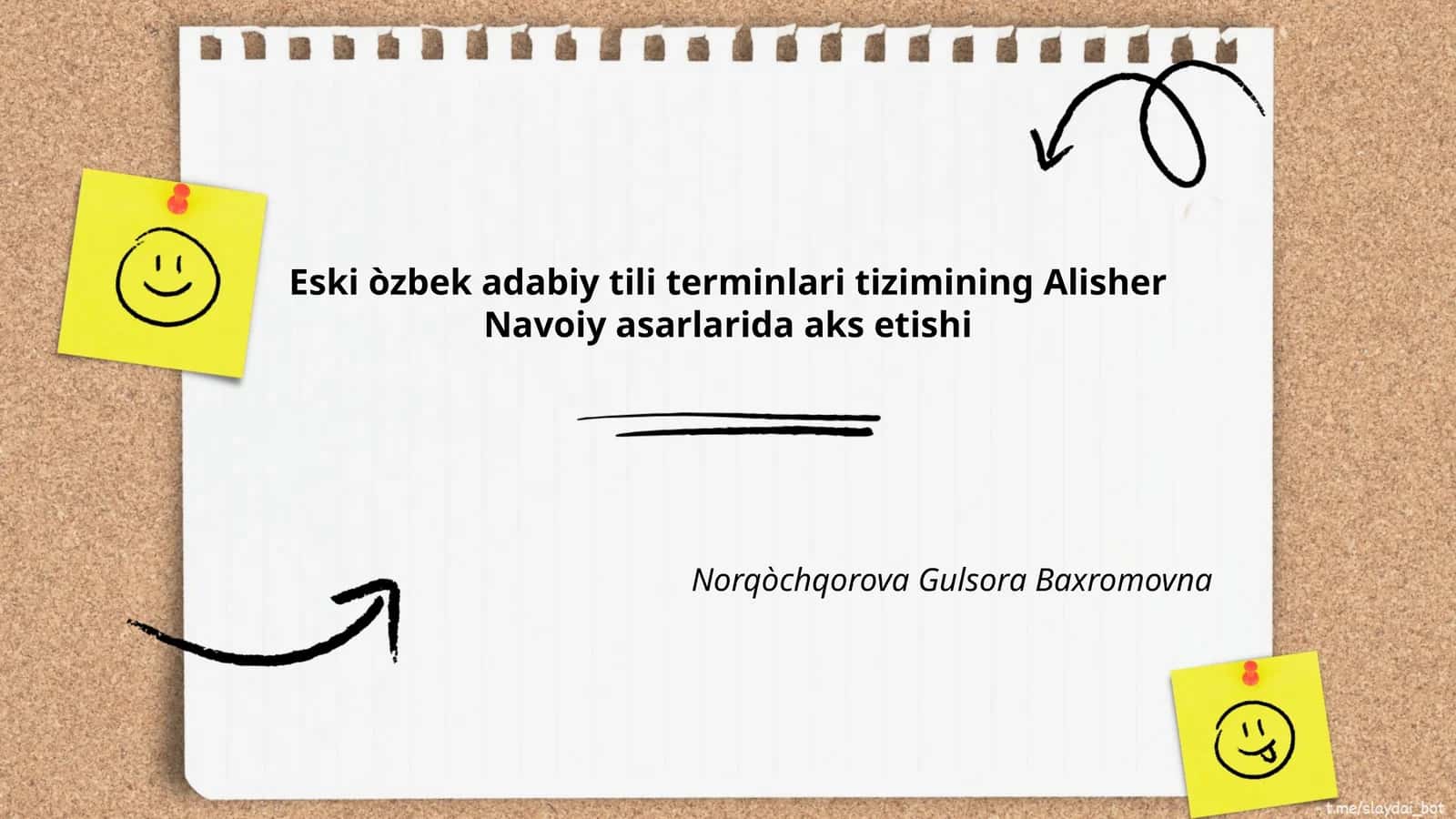 Eski òzbek adabiy tili terminlari tizimining Alisher Navoiy asarlarida aks etishi