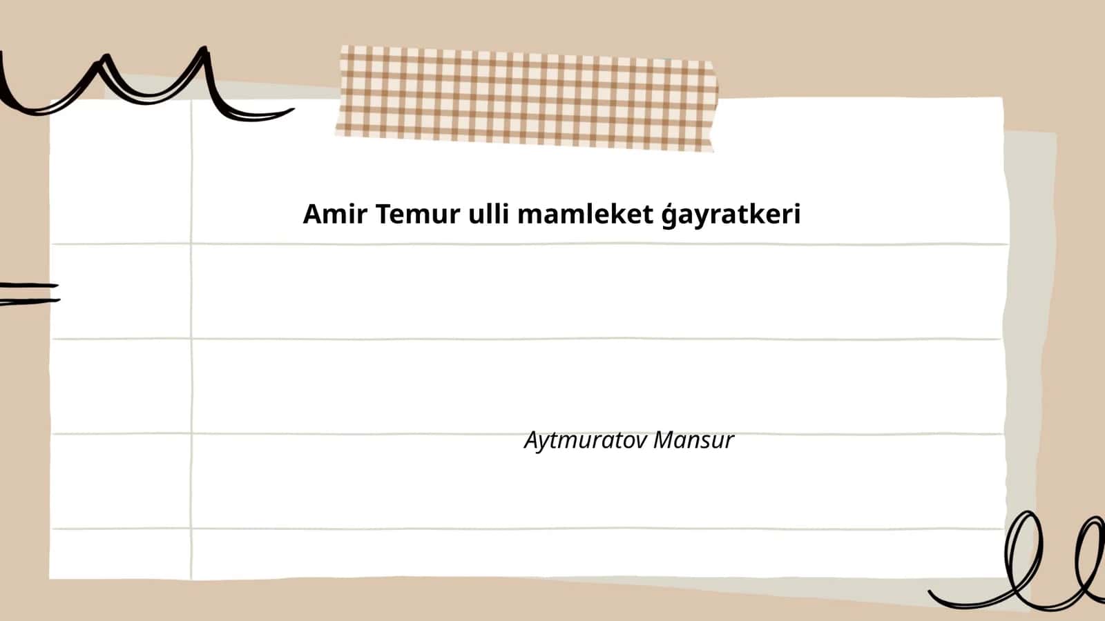 Amir Temur ulli mamleket ģayratkeri