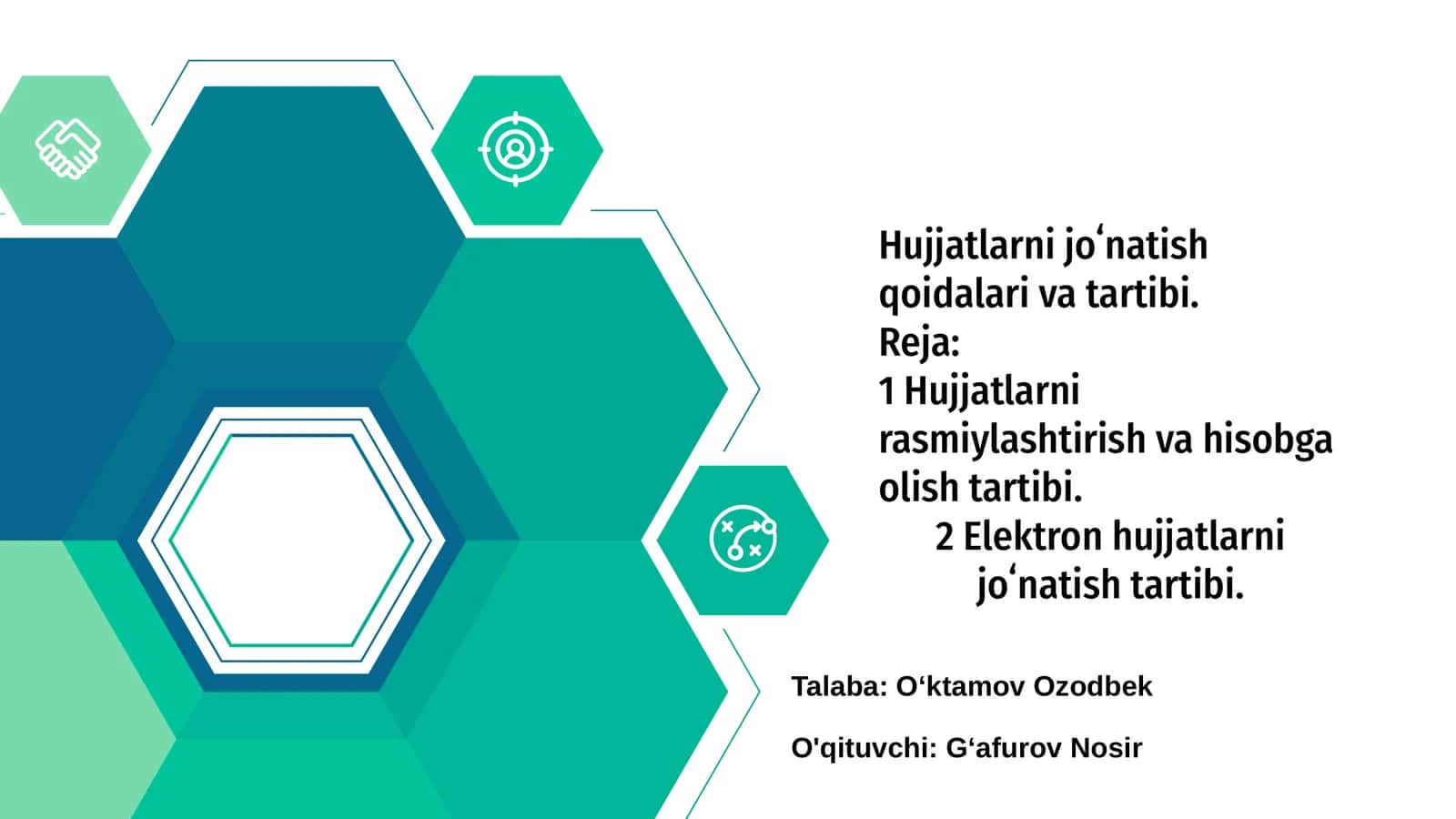 Hujjatlarni joʻnatish qoidalari va tartibi