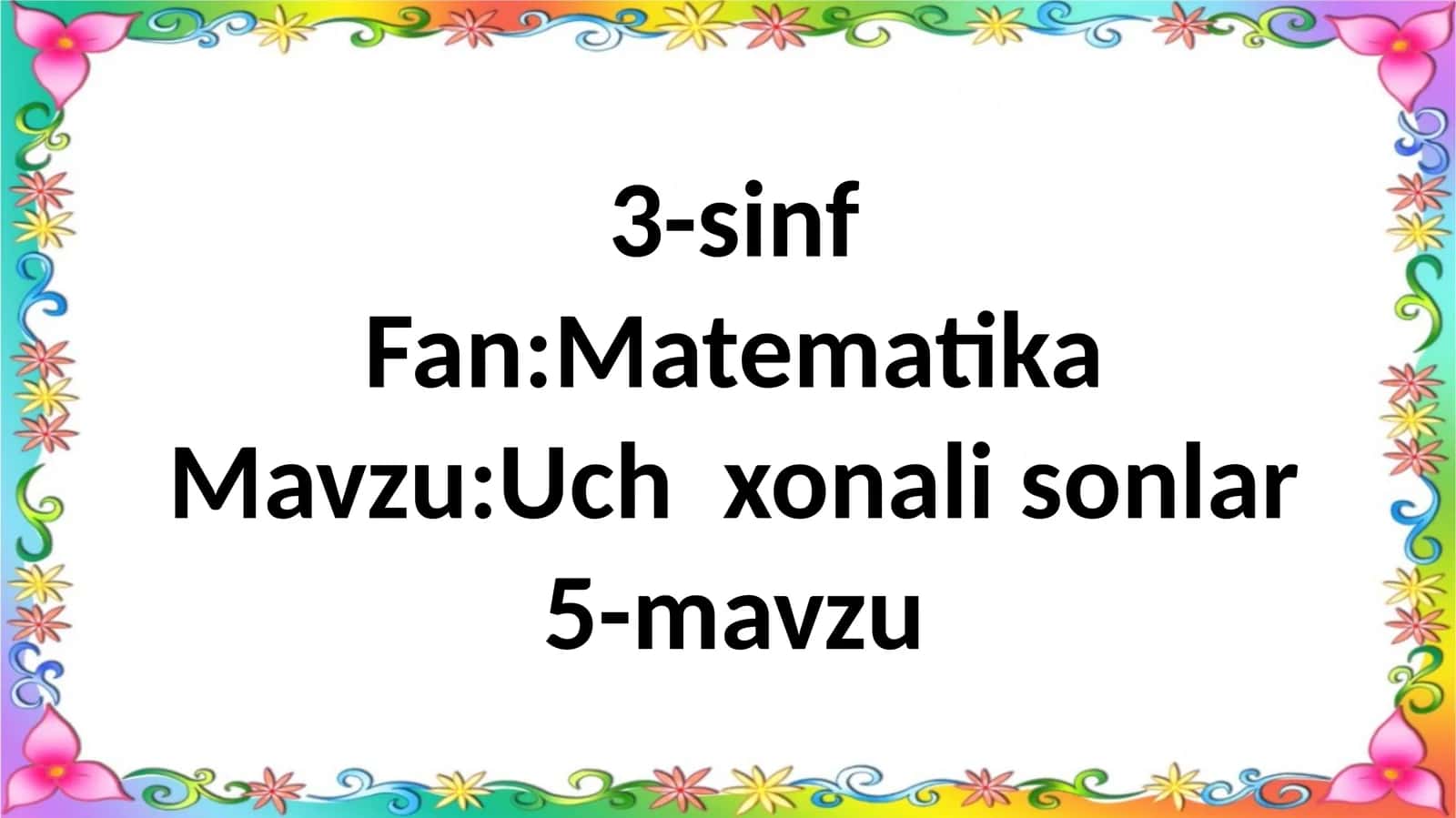 Uchxonalisonlar