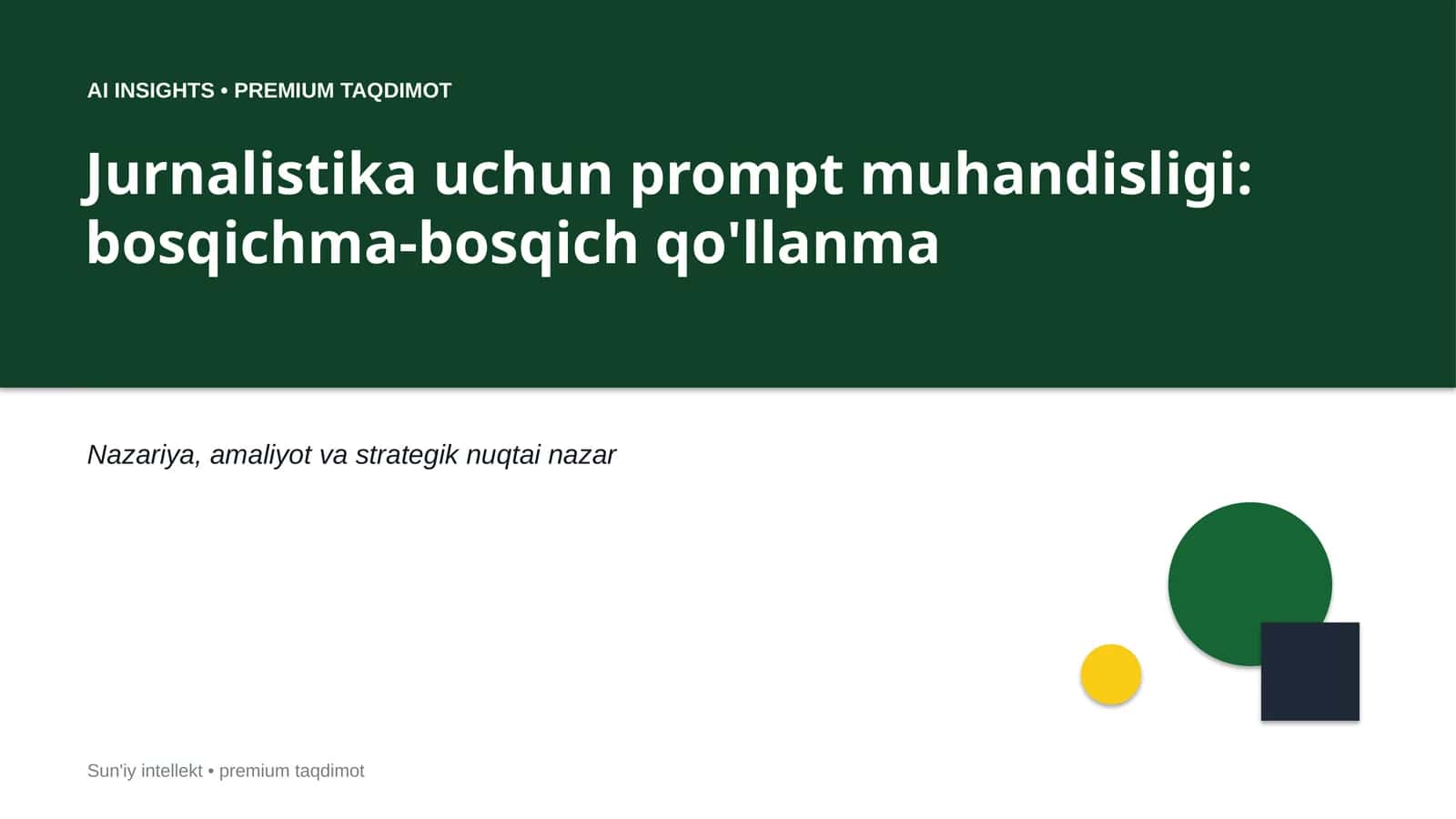 Jurnalistika uchun prompt muhandisligi: bosqichma-bosqich qo'llanma