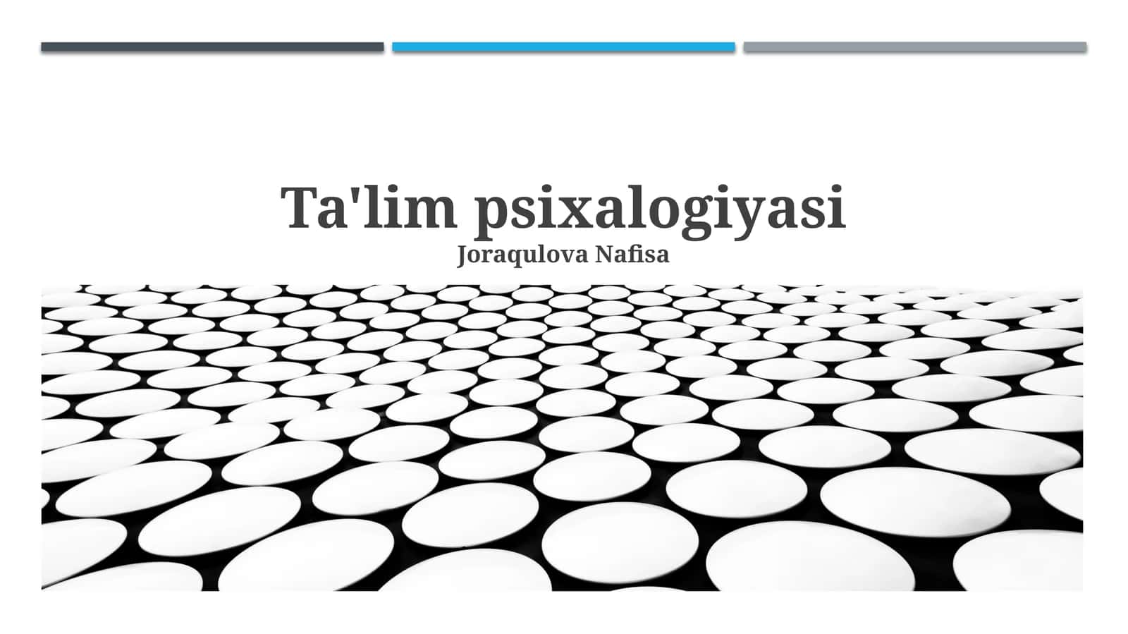 Pedagogik psixologiyada asoslar