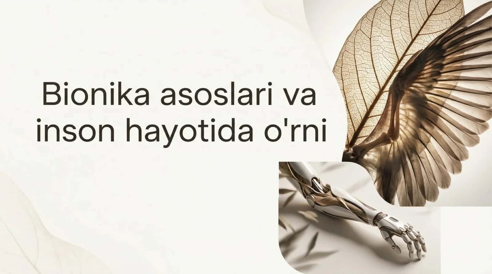 Bionika asoslari va inson hayotida oʻrni