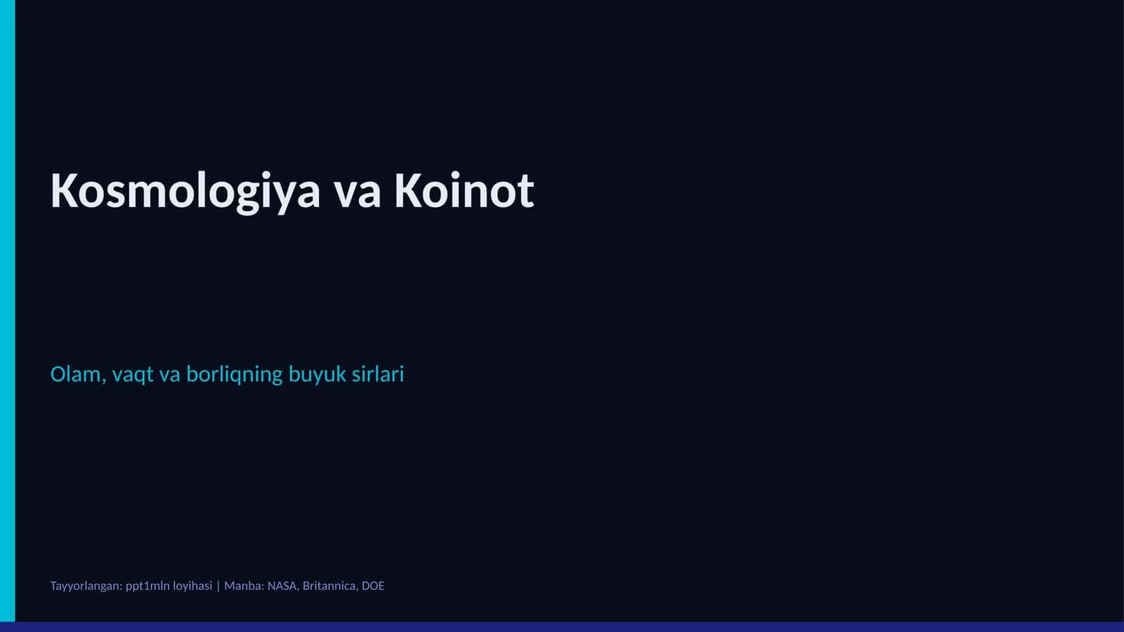 Kosmologiya va Koinot