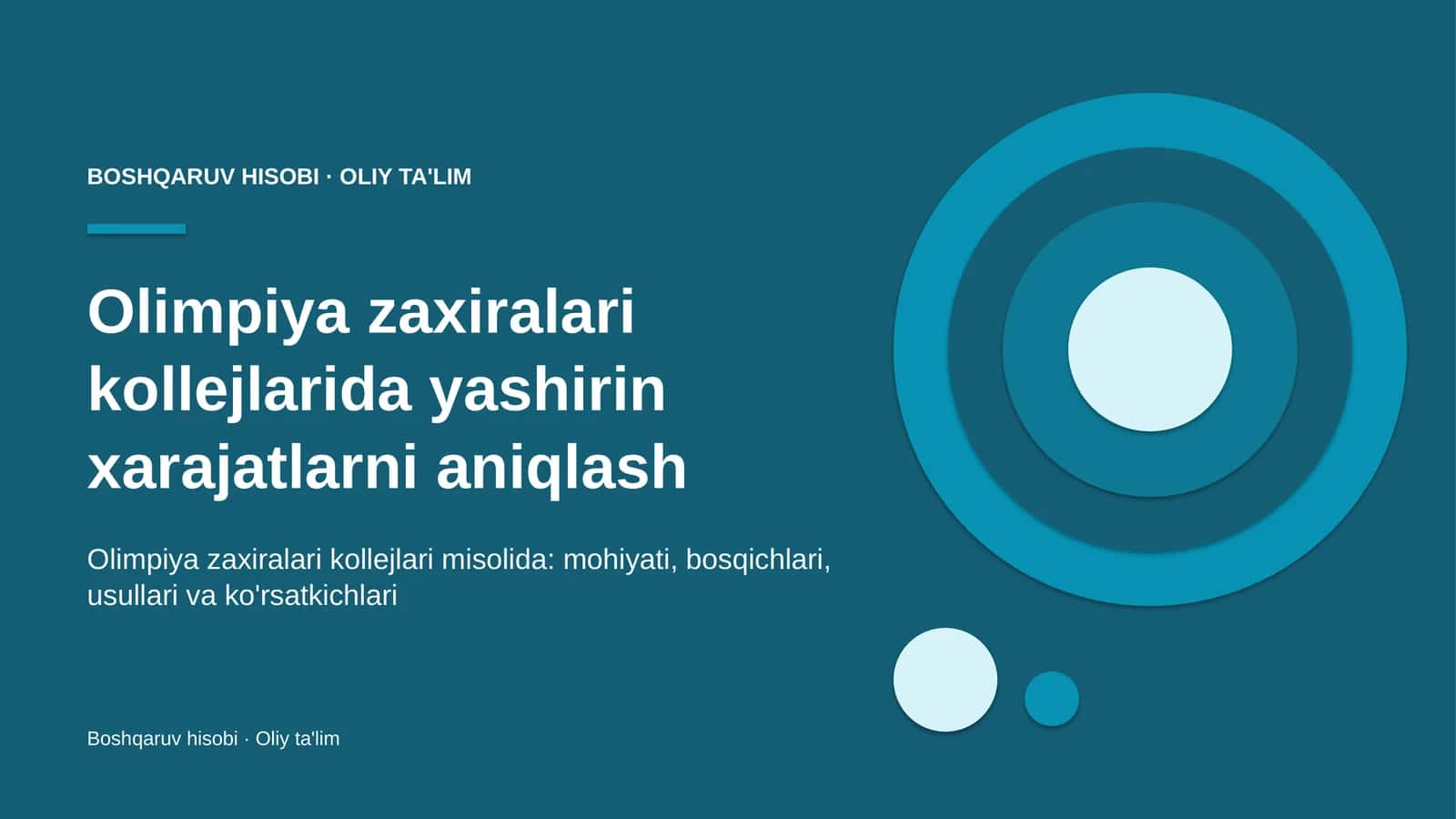 olimpiya zaxiralari kollejlarida yashirin xarajatlarni aniqlash 7802