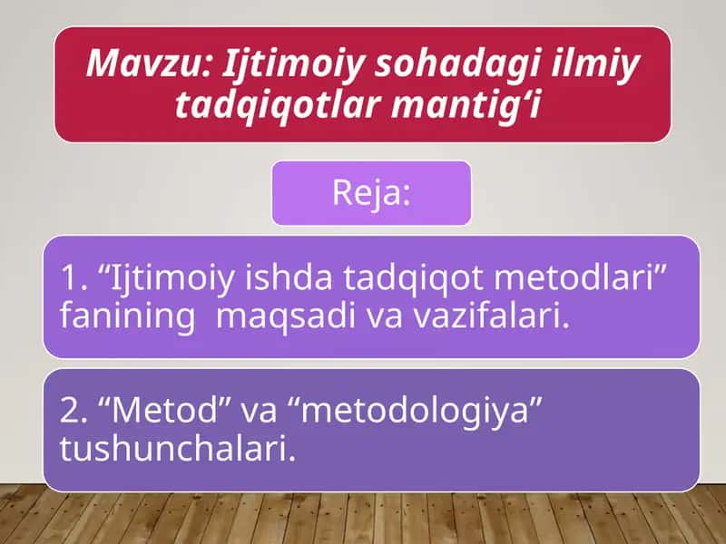 Ijtimoiy ishda tadqiqot metodlari fanining maqsadi va vazifalari