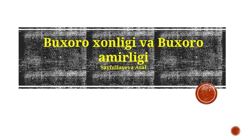 Buxoro xonligi va Buxoro amirligi