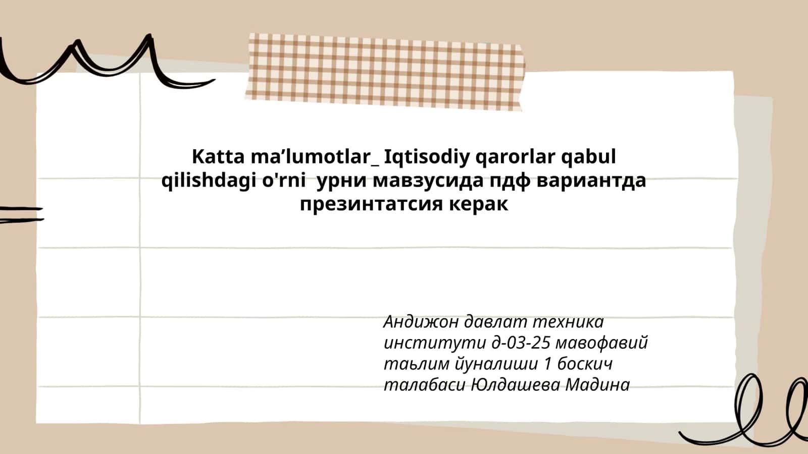 Katta ma'lumotlar_ Iqtisodiy qarorlar qabul qilishdagi o'rni