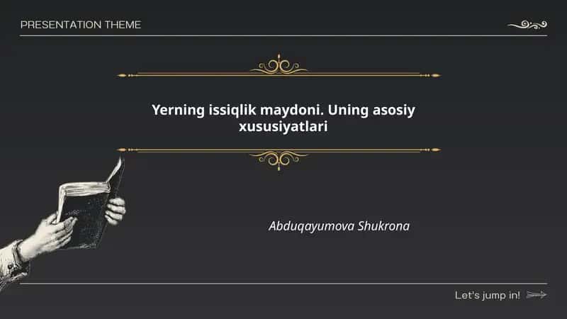 Yerning issiqlik maydoni