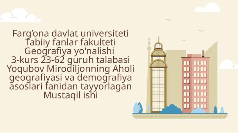 Urbanizatsiya va shaharlar