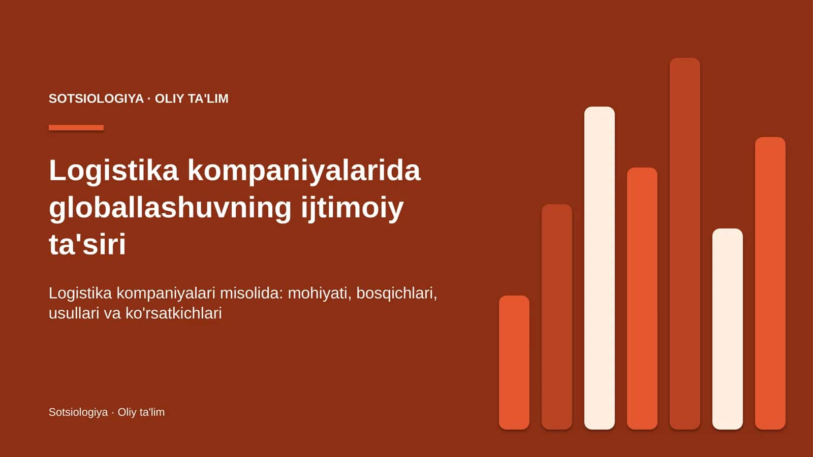 Logistika kompaniyalarida globallashuvning ijtimoiy ta'siri