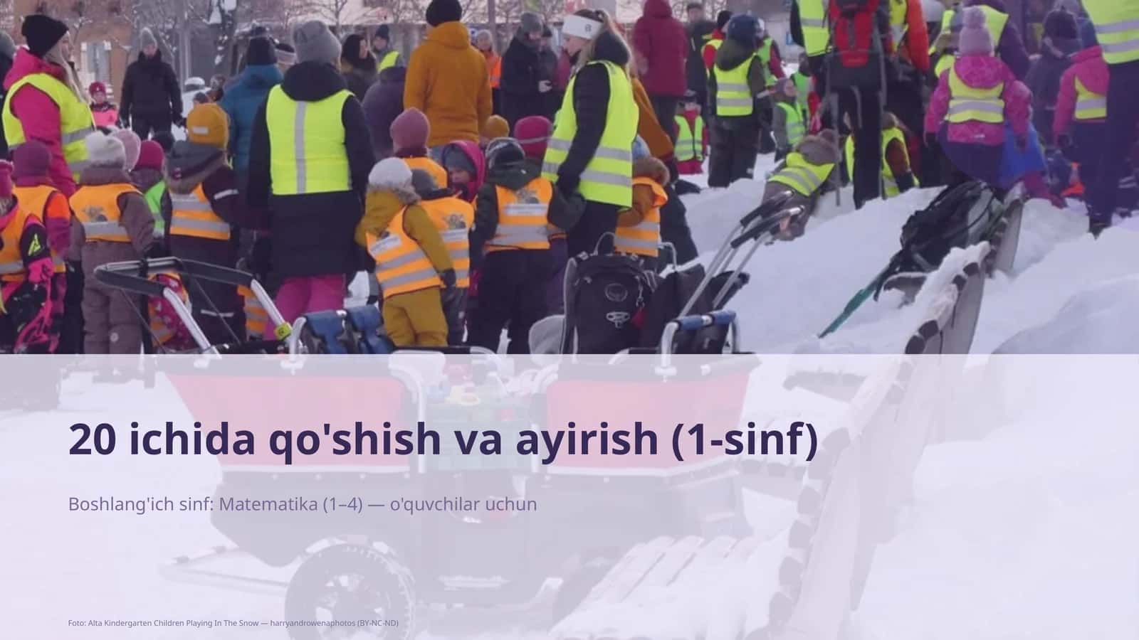 20 ichida qo'shish va ayirish (1-sinf)