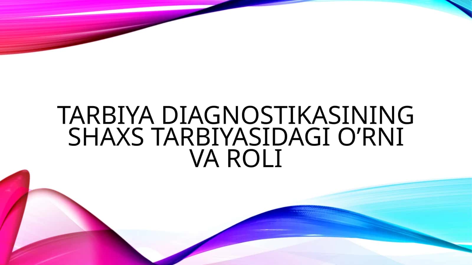 Tarbiya diagnostikasi