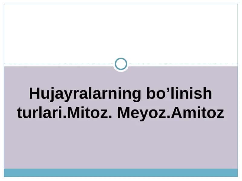 Hujayra bo'linishi