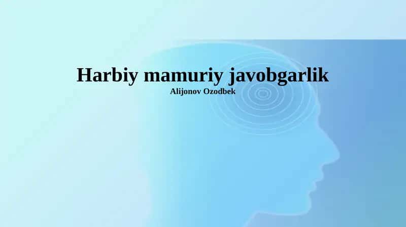 Harbiy ma'muriy javobgarlik