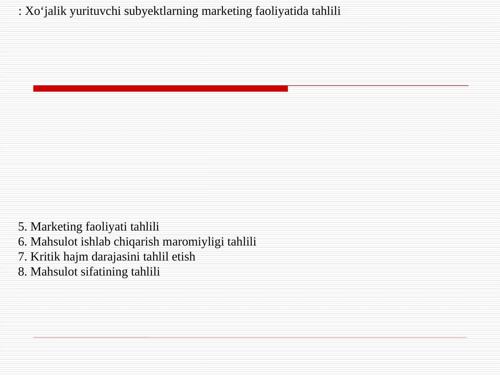 Marketing faoliyati tahlili
