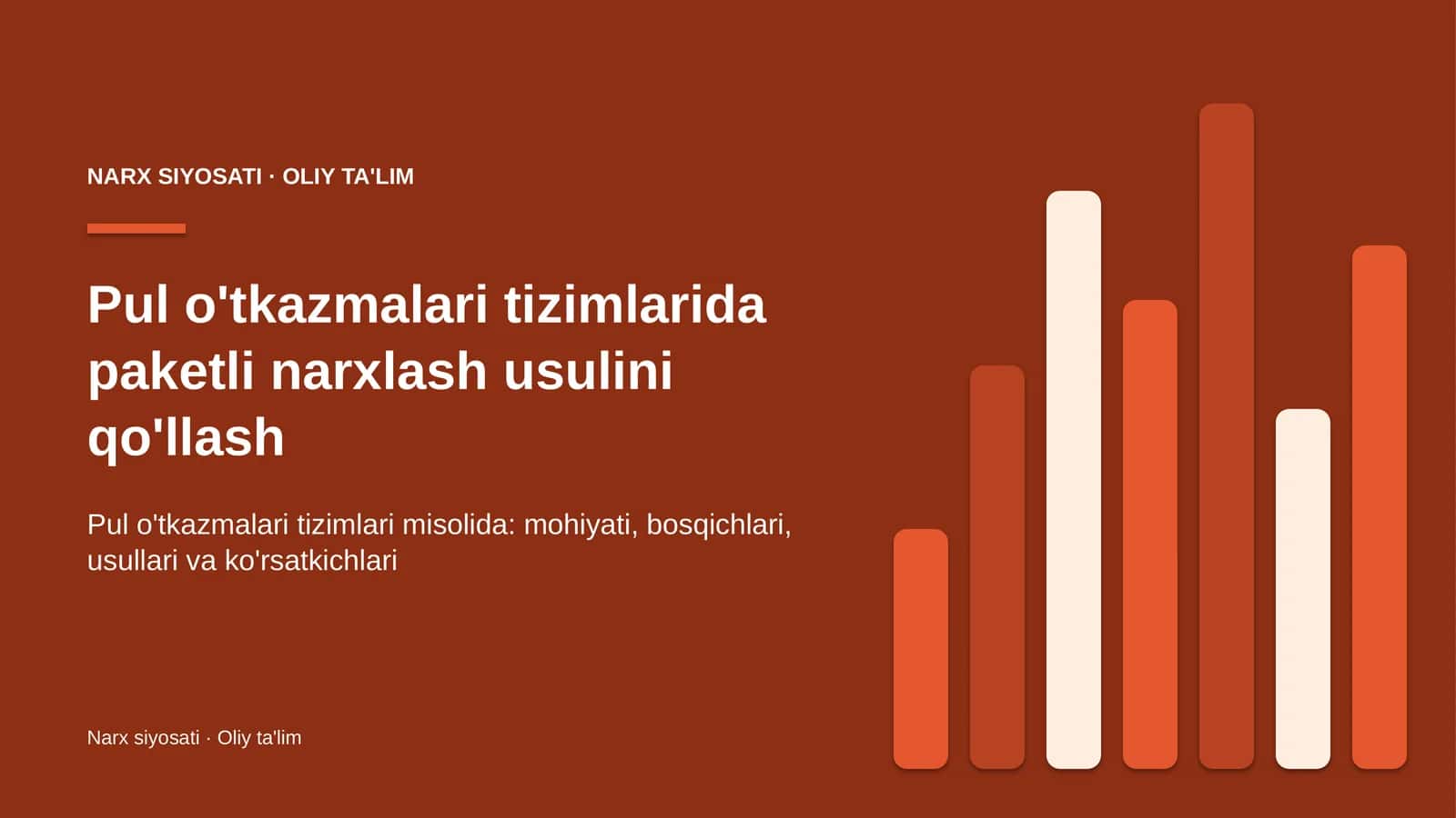 pul o'tkazmalari tizimlarida paketli narxlash usulini qo'llash 4834