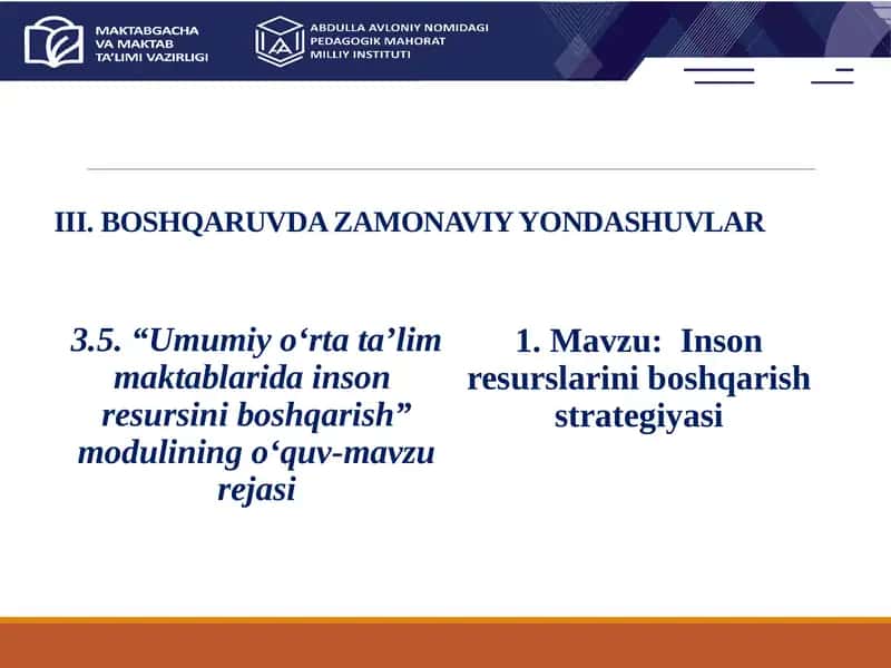 Inson resurslarini boshqarish strategiyasi