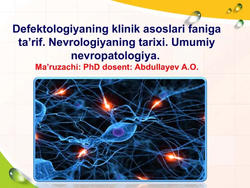 Defektologiyaning klinik asoslari faniga ta’rif