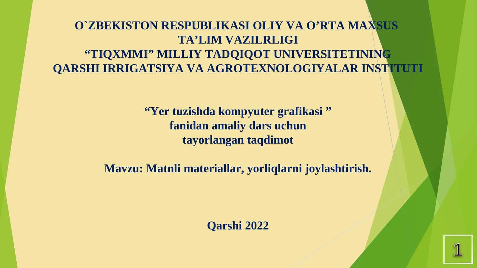 Yer tuzishda kompyuter grafikasi