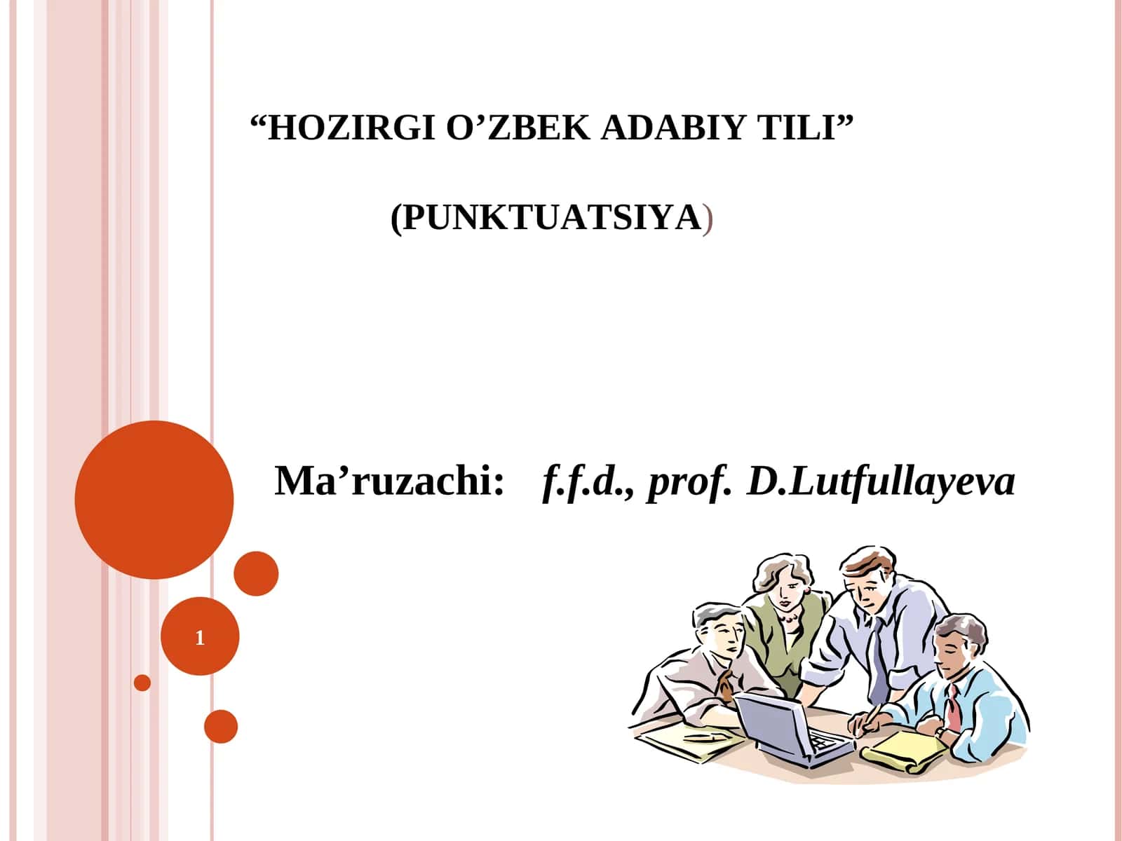 HOZIRGI O’ZBEK ADABIY TILI (PUNKTUATSIYA)