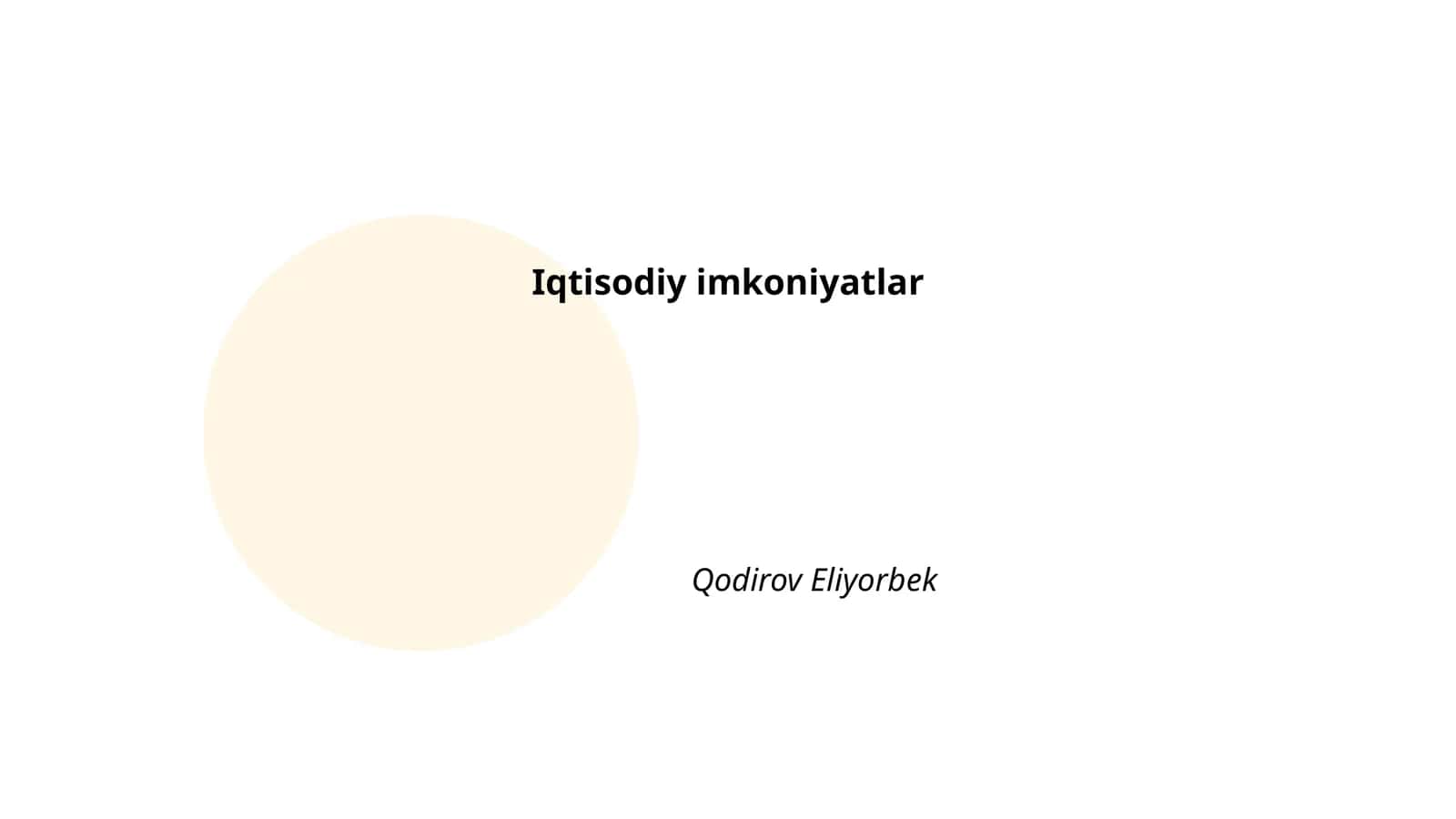 Iqtisodiy taraqqiyot asoslari