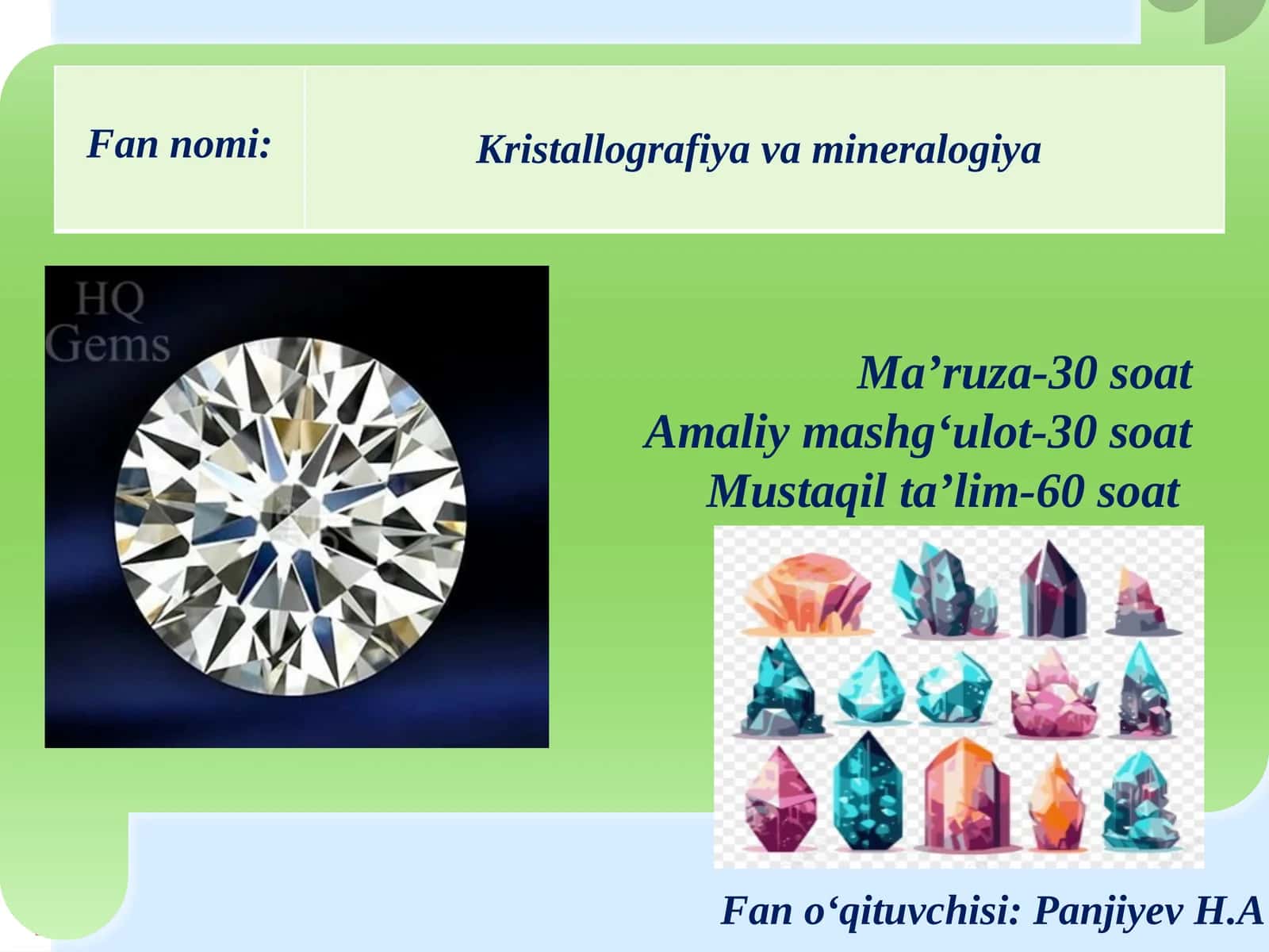 Kristallografiya va mineralogiya