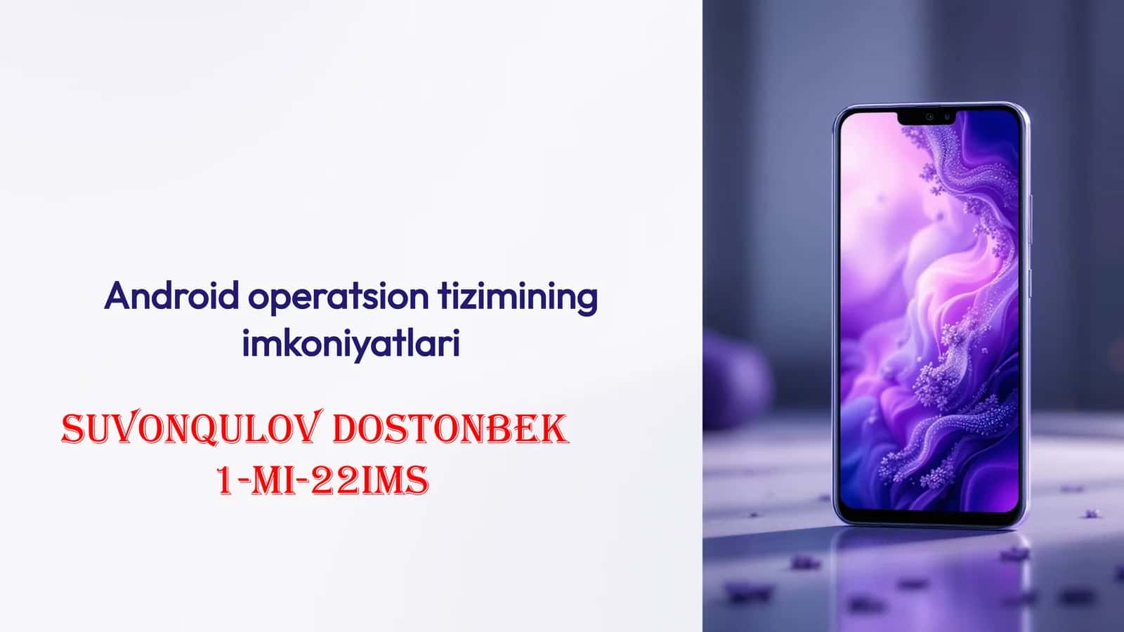 Android operatsion tizimining imkoniyatlari