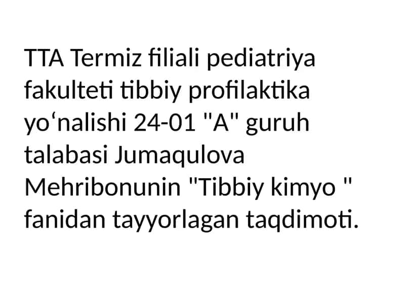 Kriminalistikada Kimyoning Ahmiyati va Roli