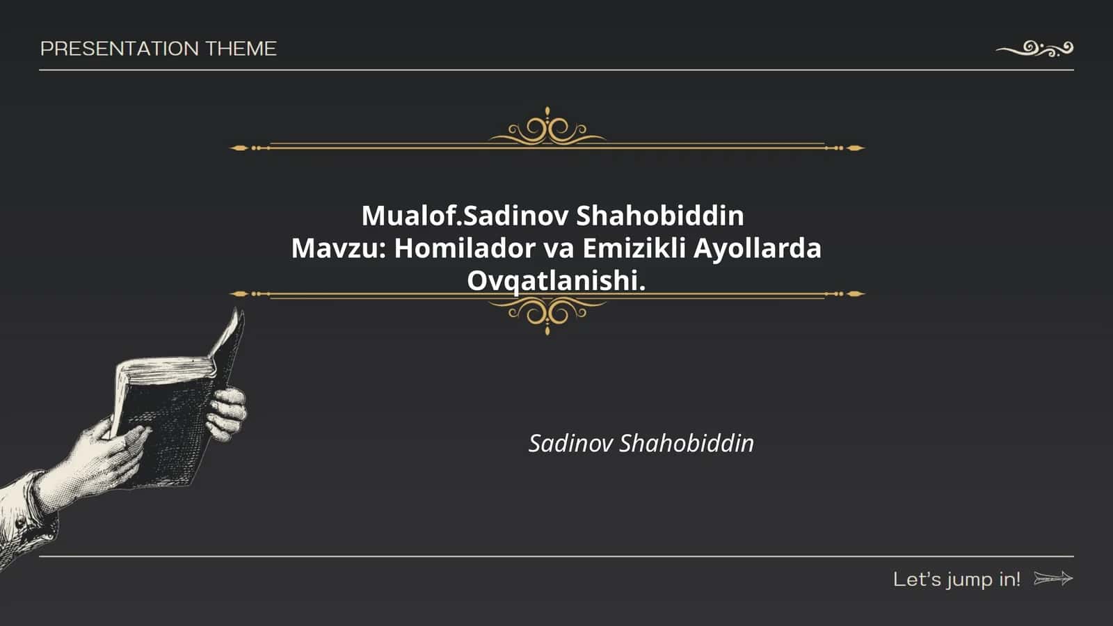 Homilador va Emizikli Ayollarda Ovqatlanishi