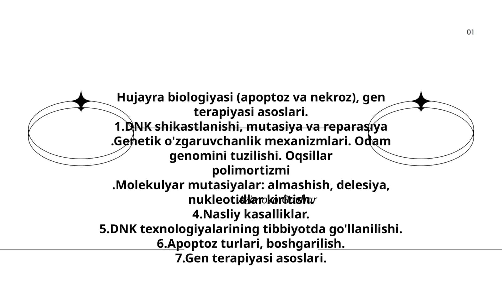Hujayra biologiyasi (apoptoz va nekroz), gen terapiyasi asoslari