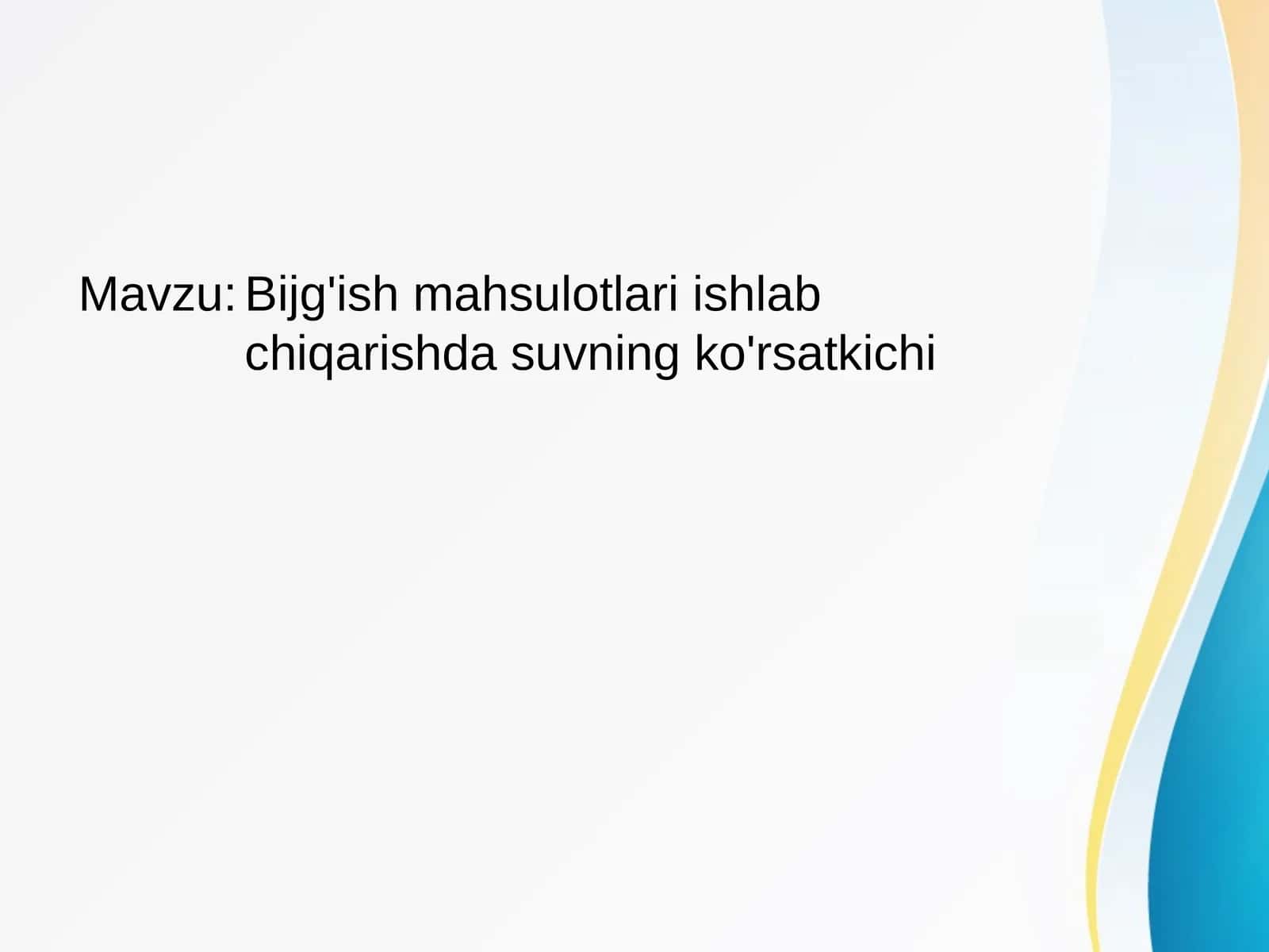 Bijg'ish mahsulotlari ishlab chiqarish