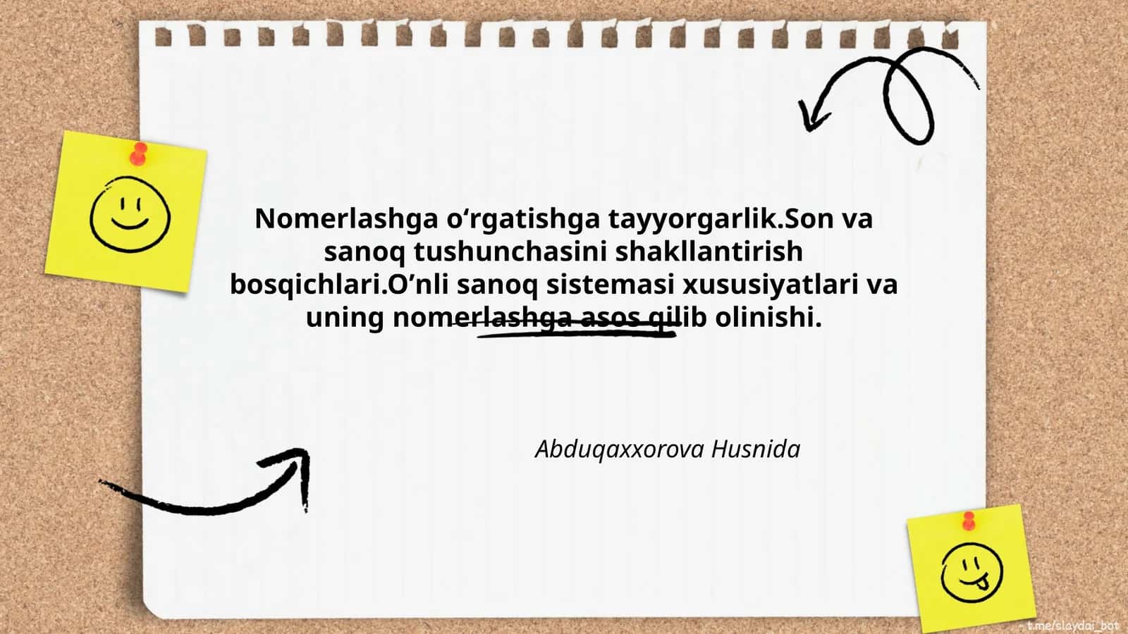 Oʼnli sanoq sistemasi xususiyatlari va uning nomerlashga asos qilib olinishi