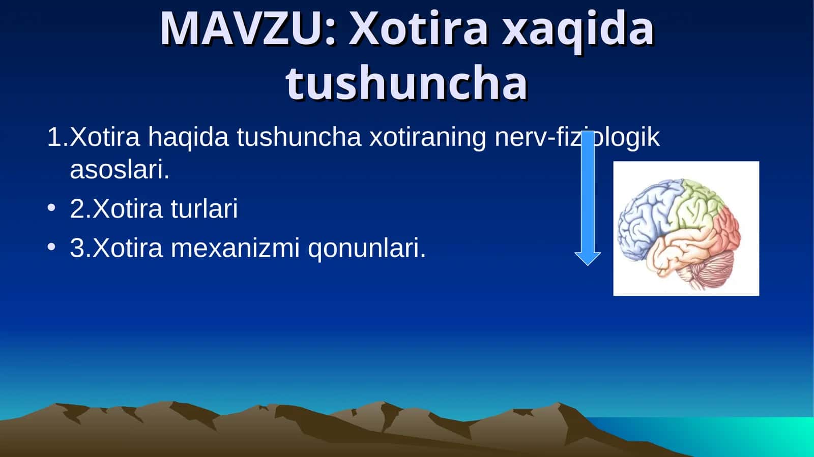 Xotira xaqida tushuncha