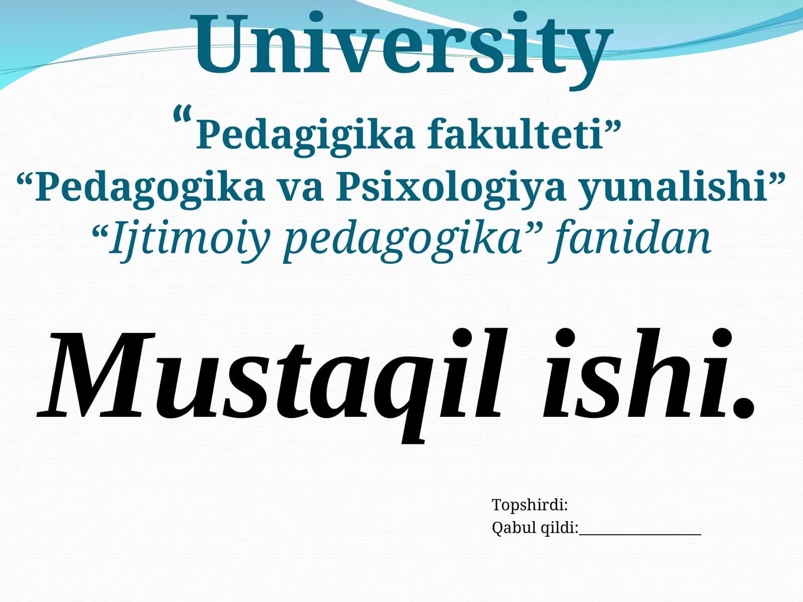 Ijtimoiy-pedagogik texnologiyalar