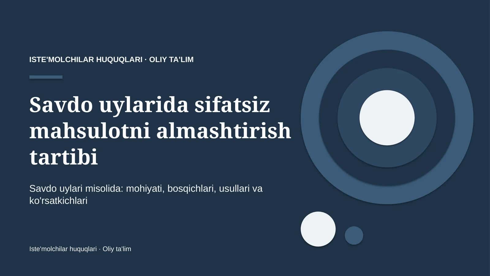 savdo uylarida sifatsiz mahsulotni almashtirish tartibi 1526