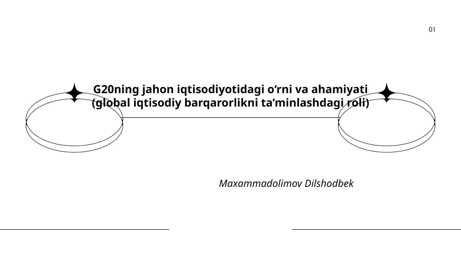 G20ning jahon iqtisodiyotidagi o‘rni va ahamiyati (global iqtisodiy barqarorlikni ta’minlashdagi roli)