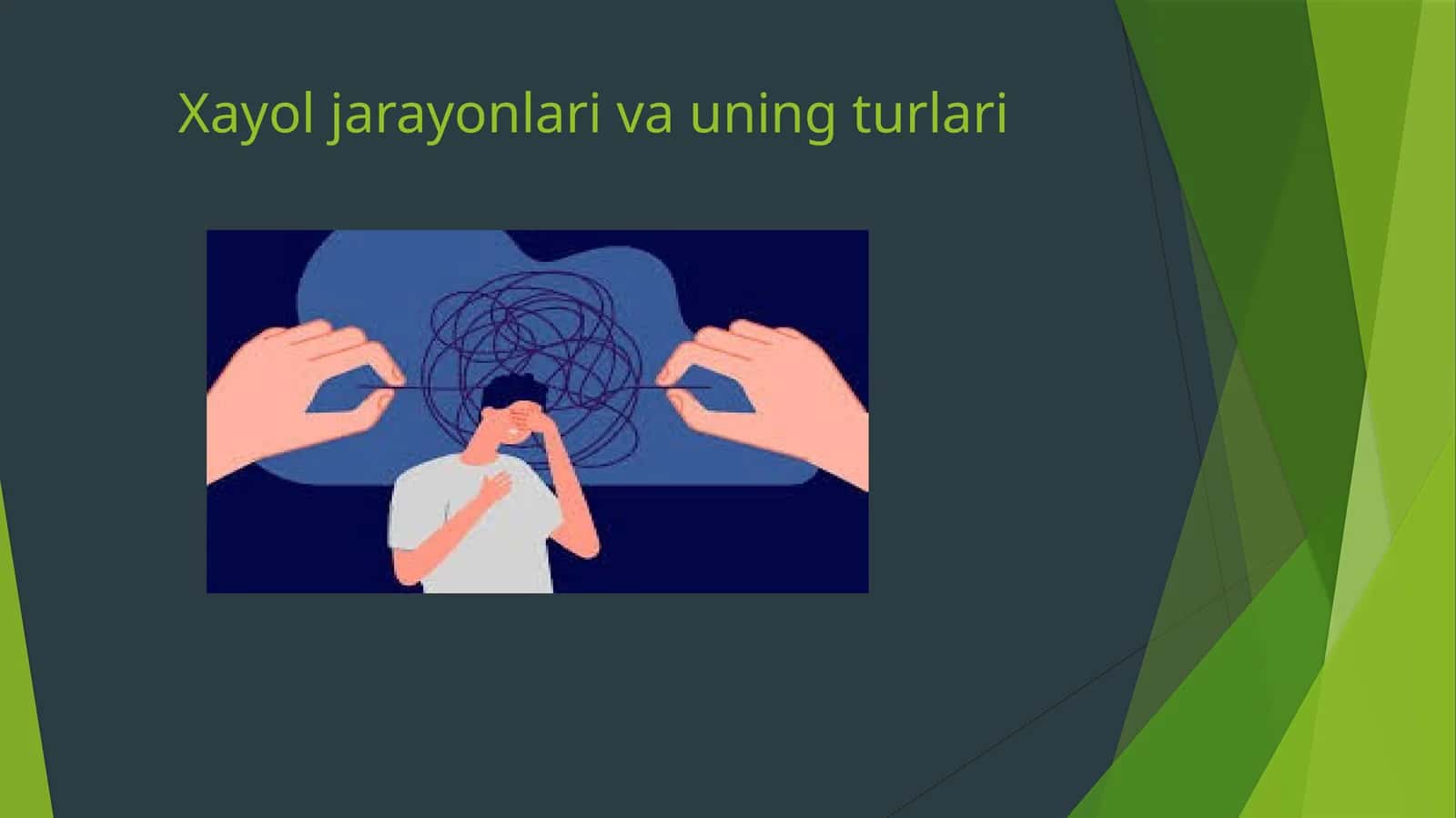 Xayol jarayonlari va uning turlari