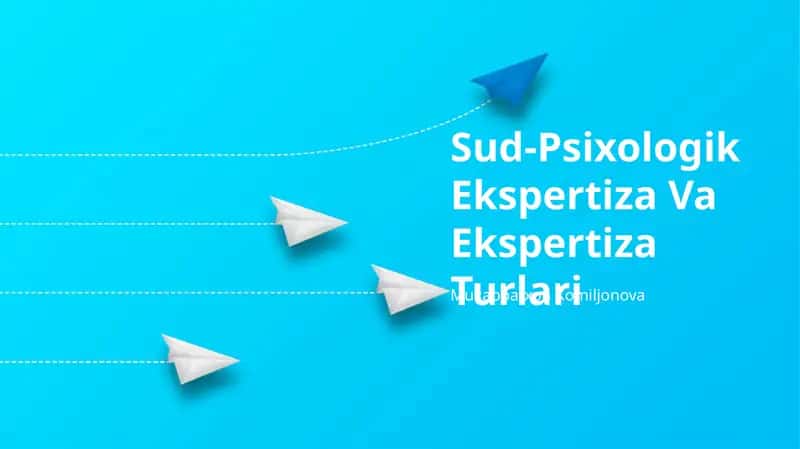Sud-Psixologik Ekspertiza Va Ekspertiza Turlari