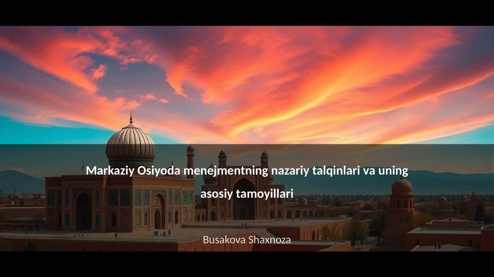 Menejmentning nazariy talqinlari va uning asosiy tamoyillari