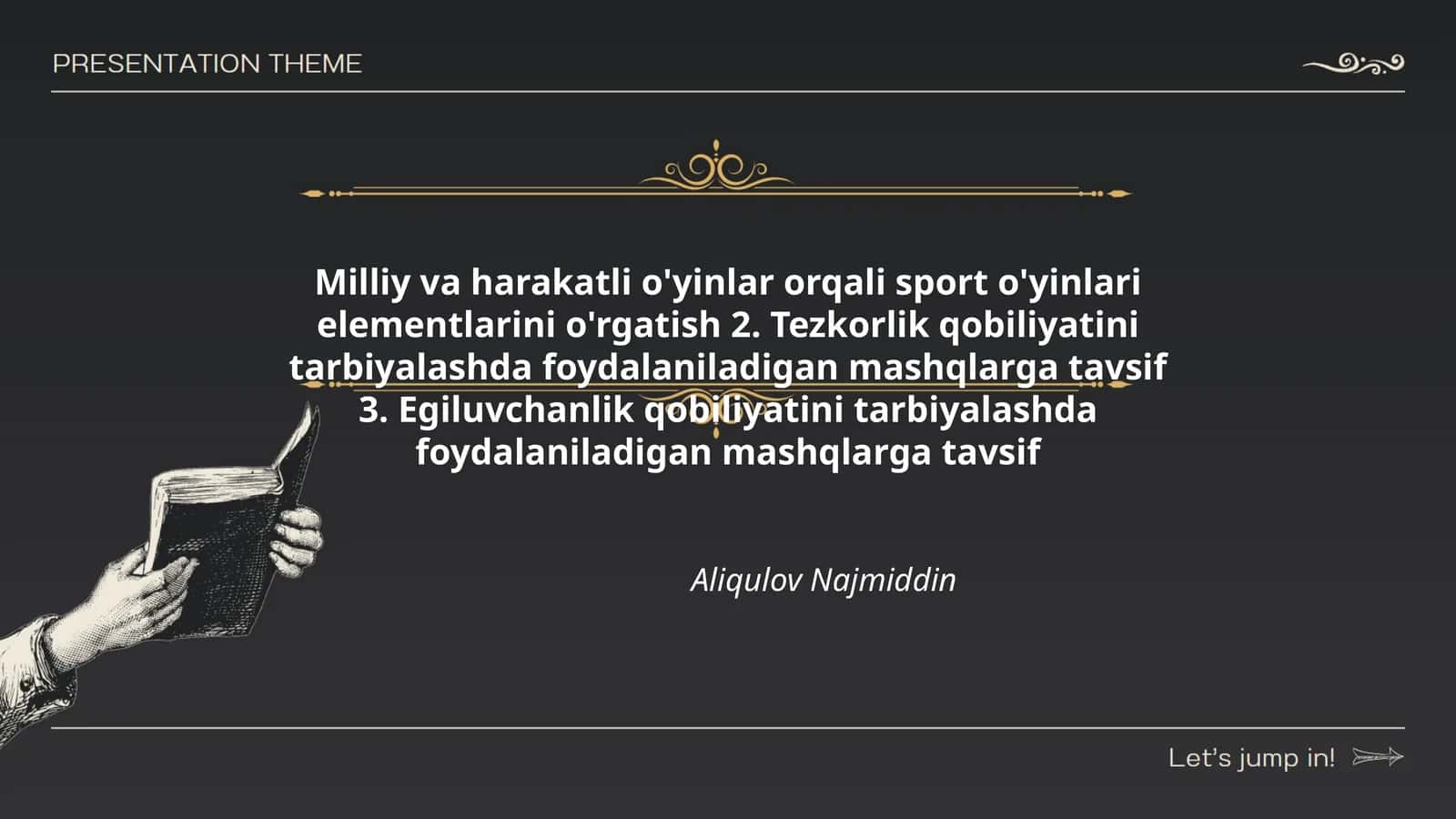 Milliy va harakatli o'yinlar orqali sport o'yinlari elementlarini o'rgatish