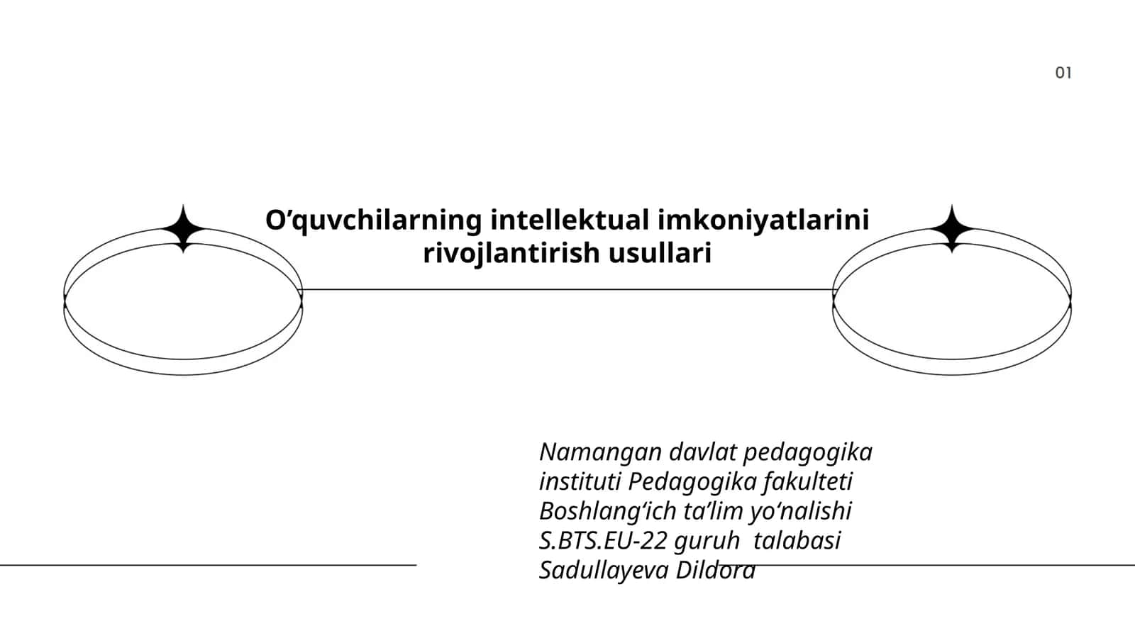 O’quvchilarning intellektual imkoniyatlarini rivojlantirish usullari
