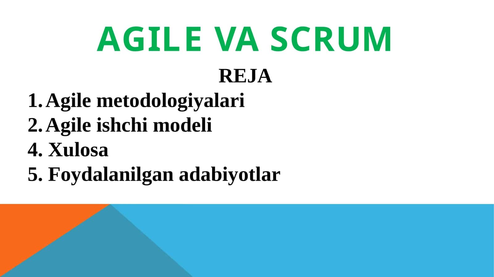 AGILE VA SCRUM