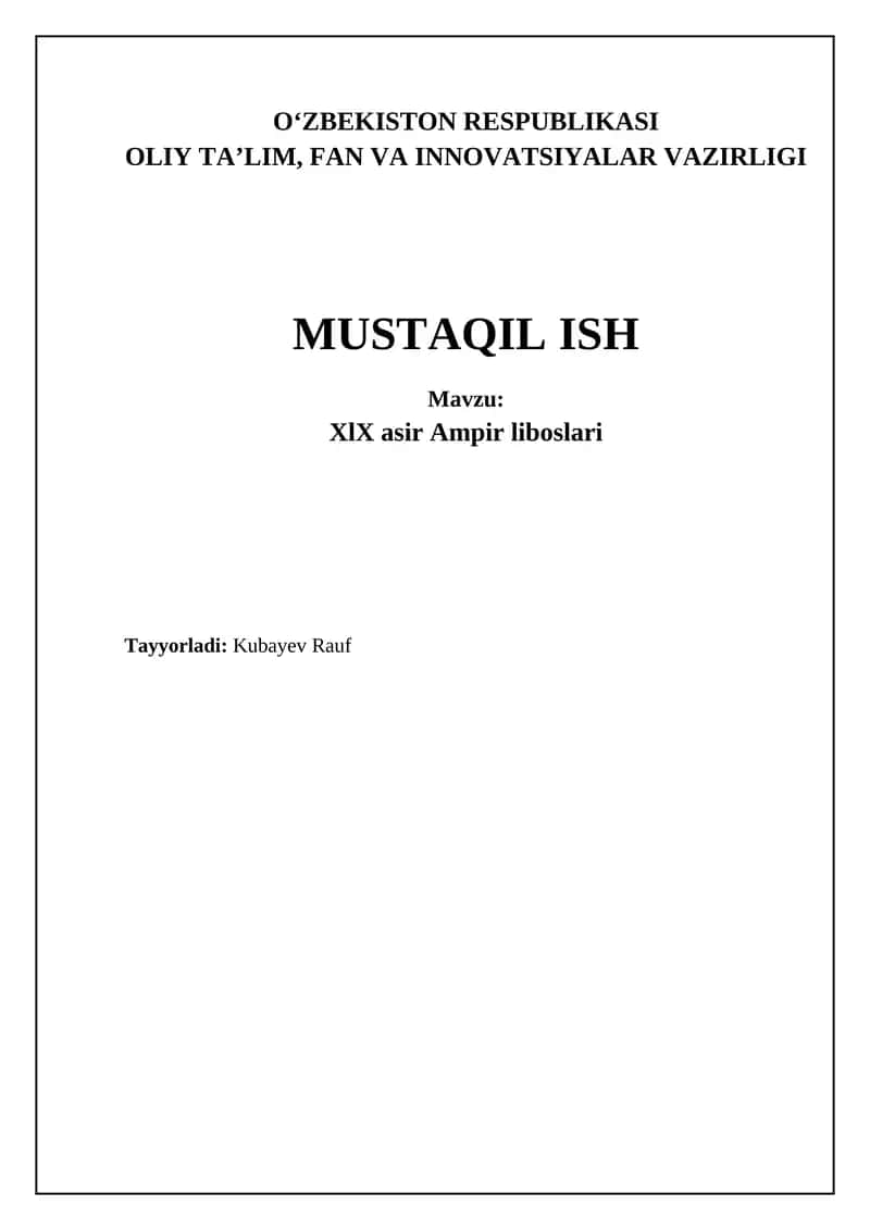 XlX asir Ampir liboslari