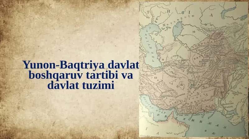 Yunon-Baqtriyadavlatboshqaruvtartibivadavlattuzimi