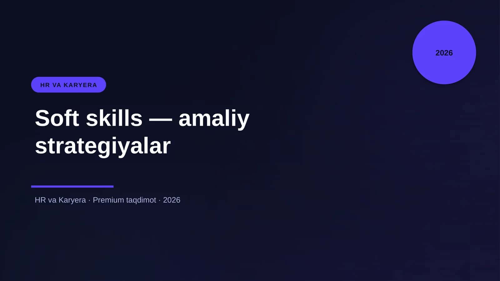 Soft skills — amaliy strategiyalar