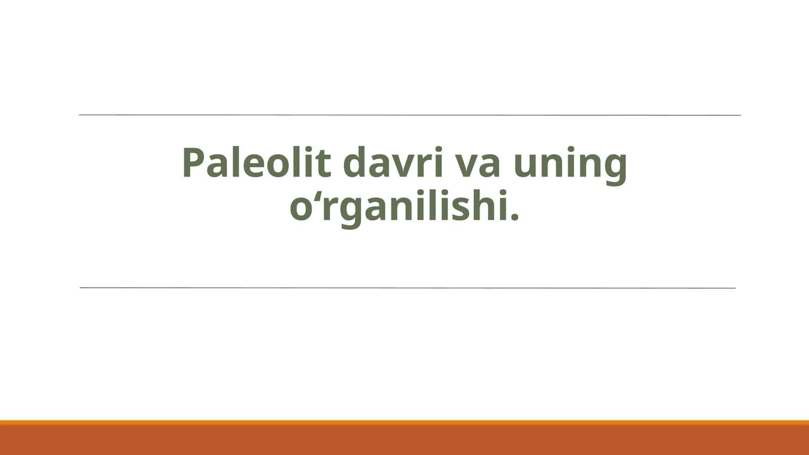 Paleolit davri