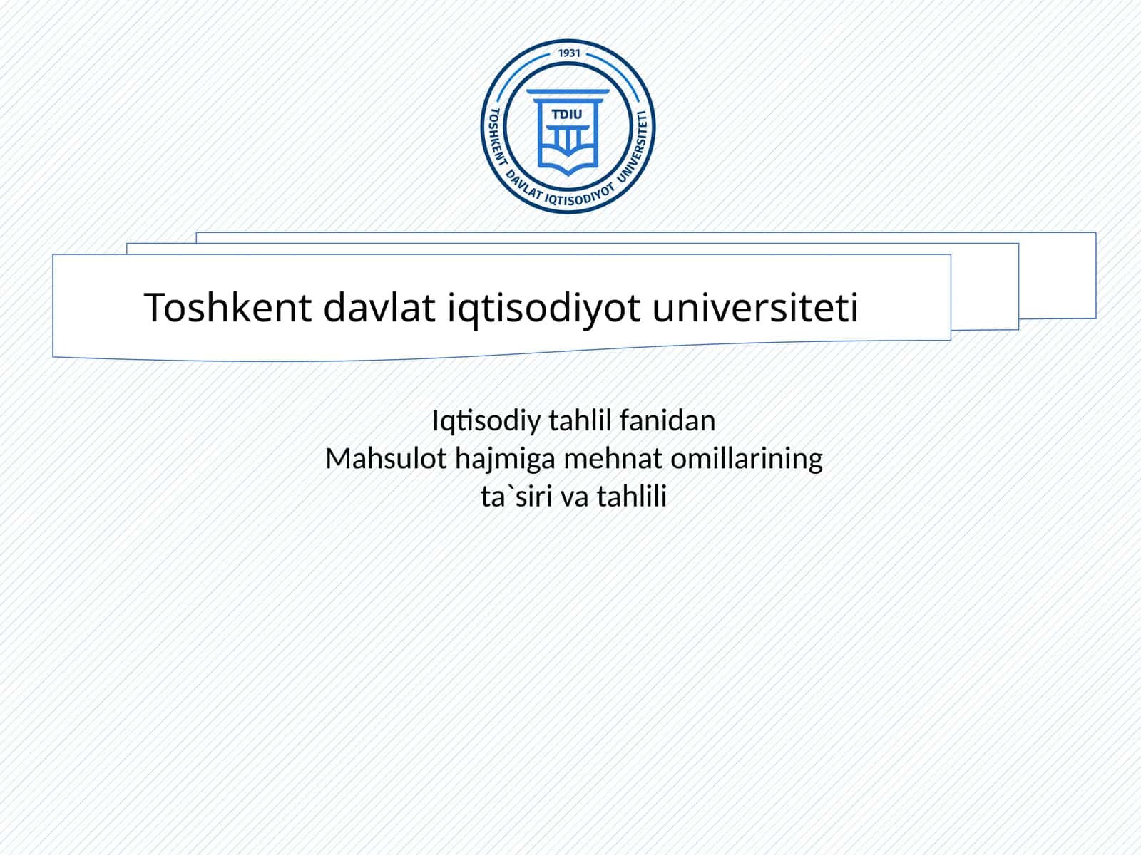 Mahsulot hajmiga mehnat omillarining ta’siri tahlili PPT | Iqtisodiy tahlil prezentatsiya