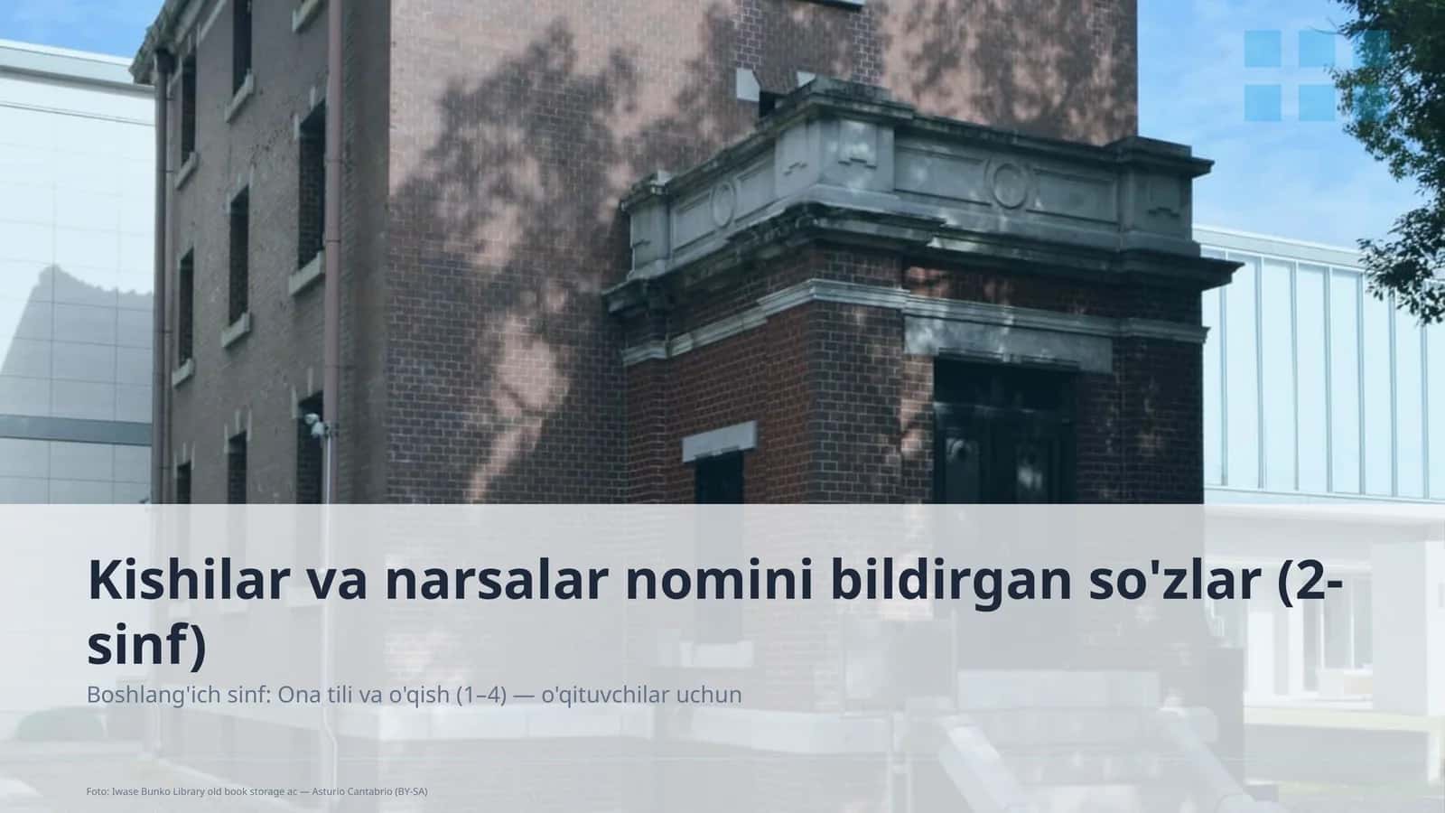 Kishilar va narsalar nomini bildirgan so'zlar (2-sinf)