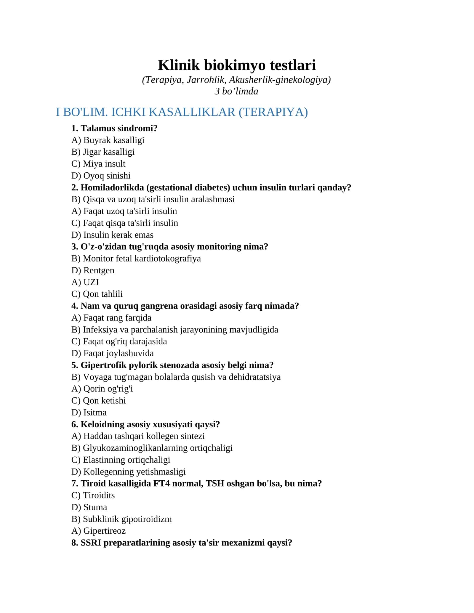 Klinik biokimyo testlari